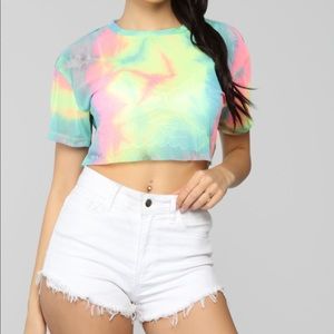 🌈 Wild For Tie Dye shear crop top